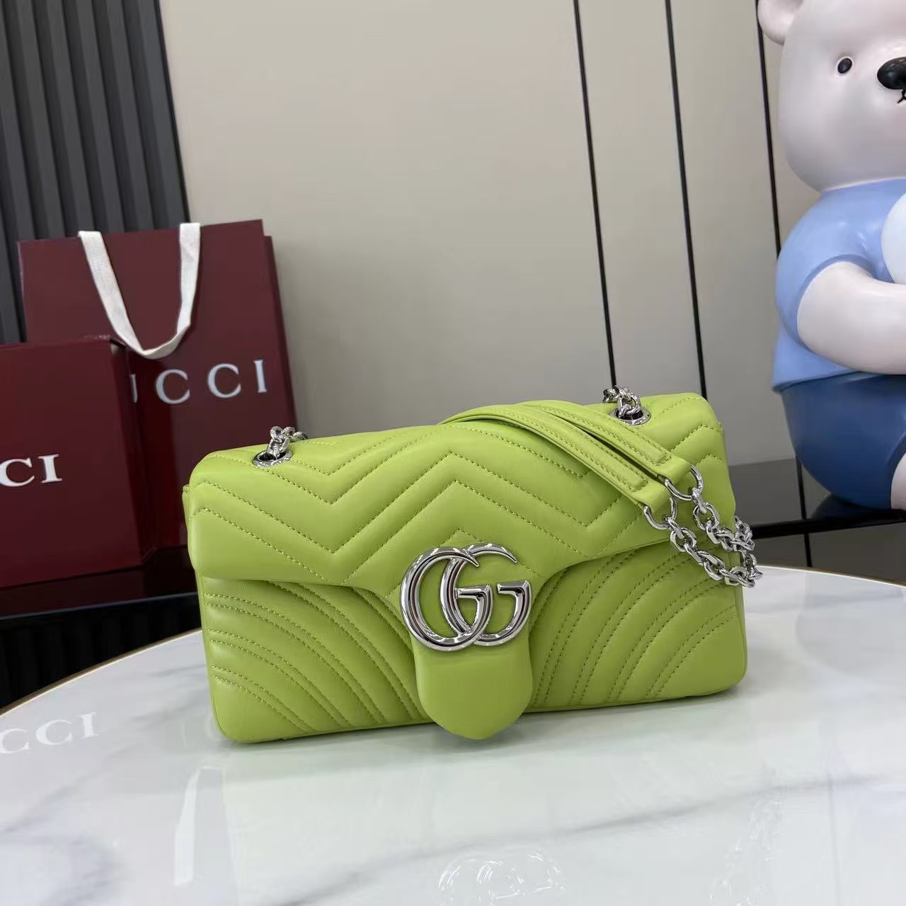 Gucci GG Marmont Shoulder Bag Green